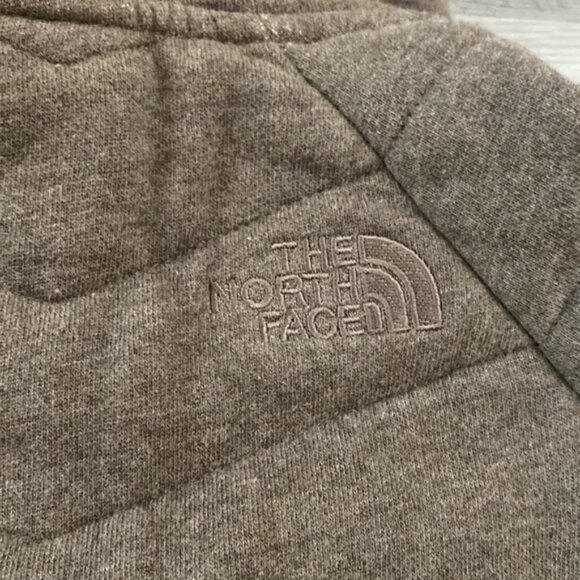 The North Face Puffer Jacket Hooded Women's XS Brown Heather Zip Pockets Quilted - Picture 10 of 15